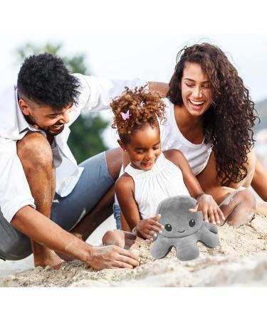 FASTEXX Octopus Reversible Plushie - Double-Sided Flip Mood Octopus - Sweet Gift for Kids and Family - Gray - Buy Online on GoSupps.com