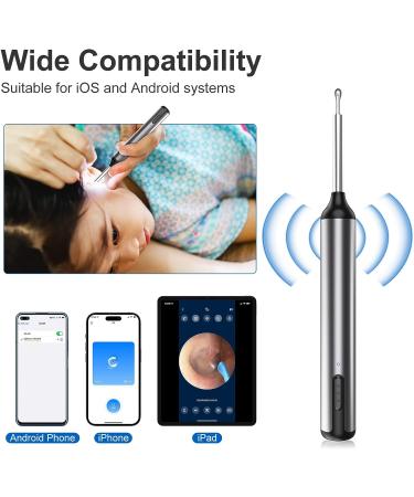 Wireless Ear Wax Removal Camera & Cleaner Kit for iPhone, iPad, Android - DCLIKRE Otoscope with Light - Ear Scope Tool for Visible Ear Care - Buy Online on GoSupps.com