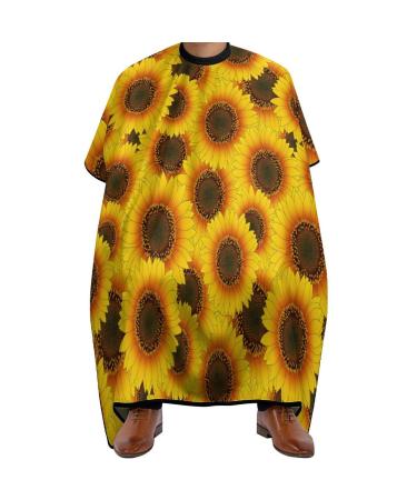 Yellow Sunflower Professional Hair Cutting Cape Apron Salon Haircut Barber Hairdressing with Snap Closure