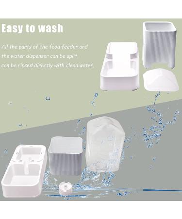 2-Pack Automatic Pet Feeders & Water Dispensers - 1 Gallon Capacity for Cats, Dogs, Puppies & Kittens - Gray - Buy Online on GoSupps.com