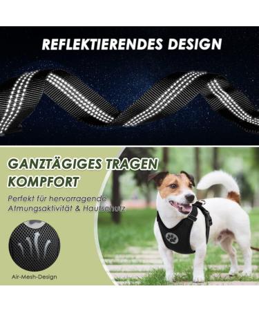 Slowton Dog Harness with Safety Belt for Car - Breathable Latex Network Tissue Puppy Harness - XXXS Black - Ideal for Everyday Sports - Buy Online on GoSupps.com