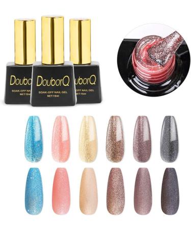 15ml UV Nail Gel Glitter Dazzling Gel Nail Varnish Hybrid Semi Permanent Base Top Coat Soal Off UV Gel Polish - (Color: Multi) - Buy Online on GoSupps.com