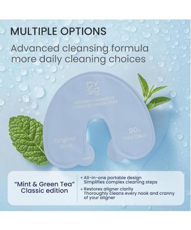 Mysig Denture Cleaner Retainer Cleanser Clear Retainer Cleaner Portable Retainer Cleaning Kit for Travel School Office 90-Second Quick Clean Denture Cleaners Minty Fresh & Clean 30ml (12PCS) - Buy Online on GoSupps.com