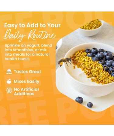 HONEYBEEZONE-Raw Bee Pollen Granules 5.2 oz 100% Natural Superfood Rich in Vitamins Minerals & Amino Acids Supports Energy Immunity & Digestive Health - Buy Online on GoSupps.com