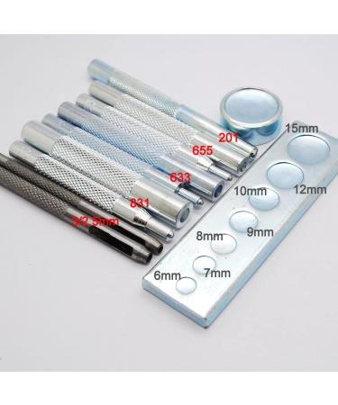 SKYZONAL DIY Leather Craft 11pcs Tool Kit for Punching Holes, Setting Rivets & Snaps - Buy Online on GoSupps.com