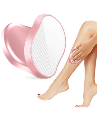 Crystal Hair Eraser  Reusable Crystal Hair Remover Magic Painless Exfoliation Hair Removal Tool  Magic Hair Eraser for Back Arms Legs  Washable  Hair Remover for Women and Men - Pink