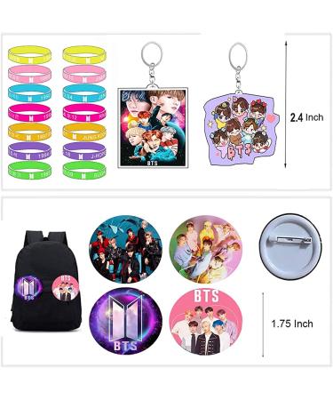 Fan Gift Package Set - Drawstring Bag, Backpack Stickers, Face Masks, Lanyard, Keychains, Bracelets, Button Pins - Buy Online on GoSupps.com