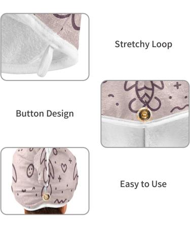 Line Turtle Hair Towel 2 Pack - Super Absorbent Quick Dry Hair Turbans for Women & Girls - Ultimate Hair Drying Solution - Buy Online on GoSupps.com