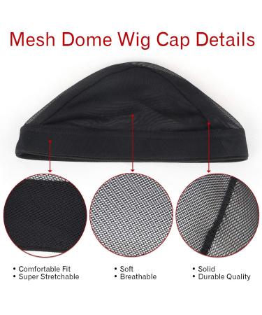 Xtrend 5-Piece Large Stretch Mesh Wig Cap for Black Women - Super Stretch Dome Style Size L Black #1 - Buy Online on GoSupps.com