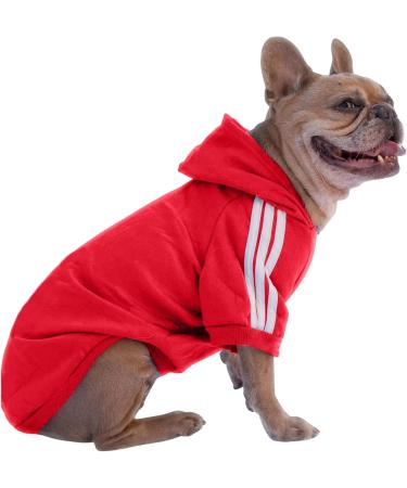 Ducomi Warm & Soft Dog Sweater with Hood - All Sizes & Breeds - Red - Perfect for Pets & Puppies - Buy Online on GoSupps.com