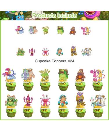 37pcs My Singing Monster Birthday Decorations Singing Monster Cupcake Toppers Monster Birthday Cake Toppers Singing Monster Party Decorations Themed Party Cake Decorations Supplies - Buy Online on GoSupps.com