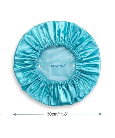 AmazerBath Shower Caps 4 Pack for Women | Reusable Waterproof EVA Hair Cap | Double Protection Layers | Medium Size (Green, Purple, Pinkish-orange, Blue) - Buy Online on GoSupps.com