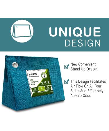 FriEQ 12-Pack Bamboo Charcoal Air Purifying Bags | Odor Absorber for Car, Home, Closet | Lasts 365+ Days | 4x200g 8x50g | Blue-Green - Buy Online on GoSupps.com