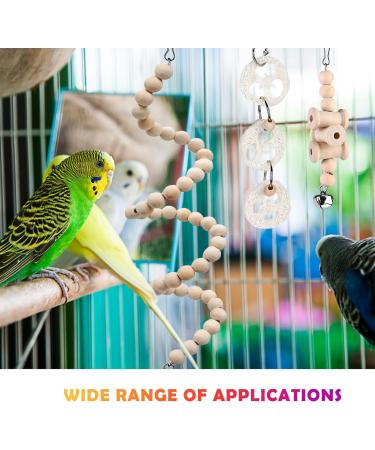 9-Piece Bird Toys Set | Parrot & Budgie Accessories | Cage Rocking Toys & Wooden Platforms for Finches & Lovebirds - Buy Online on GoSupps.com