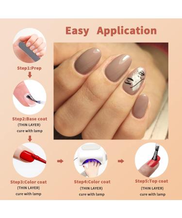BISHENGYF Halloween Gel Polish Set - 6PCS 10ml Nail Kit for French Manicure & Halloween Nail Art - UV Gel Nail Polish Gifts for Women & Girls (Brown Series) - Buy Online on GoSupps.com