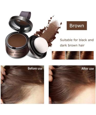 Instant Hairline Shadow Powder - Root Concealer for Women and Men (Brown) - Buy Online on GoSupps.com