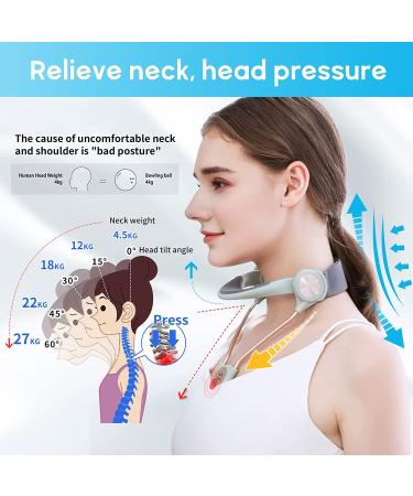 Alphay Adjustable Neck Support Brace | Cervical Collar for Decompression & Posture Correction | Neck Traction Device for Men & Women - White (Size L) - Buy Online on GoSupps.com
