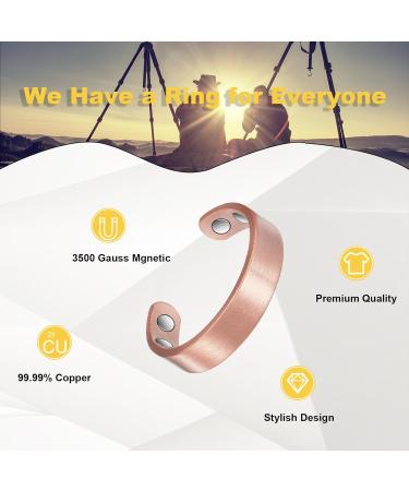 Shop 99% Pure Copper Adjustable Magnetic Rings for Women - Stylish Copper Jewelry Gifts - Buy Online on GoSupps.com