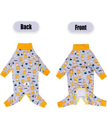 Shop Axcimond Dog Recovery Suit for Post-Op Dogs Long-Sleeved Wound Protection Size 5XL Gray Giraffe Alternative to Neck Collars - Buy Online on GoSupps.com