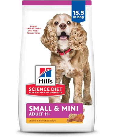 Hill's Science Diet Adult 11+ Small & Mini Chicken Meal Brown Rice & Barley Recipe Dry Dog Food 15.5 lb Bag & Adult Oral Care Chicken Rice & Barley Recipe Dry Dog Food for dental health - Buy Online on GoSupps.com