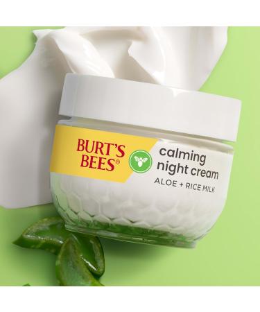 BURT'S BEES Calming Night Cream with Aloe and Rice Milk 1.8 oz - Sensitive Skin Night Cream - Buy Online on GoSupps.com