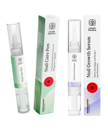Health Routine Kit Croissance et R paration Ongles : Stylo Soin au Tea Tree + S rum Croissance la Biotine et Jojoba | Durcisseur et Fortifiant pour Ongles Cassants Mous et Ab m s