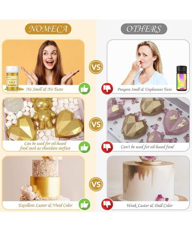 Nomeca Edible Cake Paint - Food Grade Metallic Paint for Cake Decorating 15g Food Coloring Baking Fondant Gumpaste Chocolate Candy Cookie (M) - Buy Online on GoSupps.com