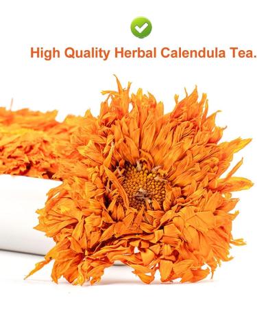 PlantGift Calendula Tea 35G/1.23oz Herbal Tea (Calendula Officinalis) Marigold Tea Pure Herbal Tea Caffeine-Free No GMOs Chinese Tea - Buy Online on GoSupps.com