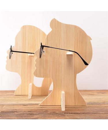 Waoceo High-Quality Wooden Glasses Stand | Stylish Sunglasses Display Rack - Humanoid Head Model for Decor and Props - Buy Online on GoSupps.com