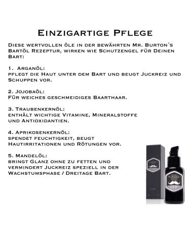 Mr. Burton's Beard Oil Classic - Argan Oil Beard Care for Men | Made in Germany | 50ml - Promotes Healthy Beard Growth - Buy Online on GoSupps.com