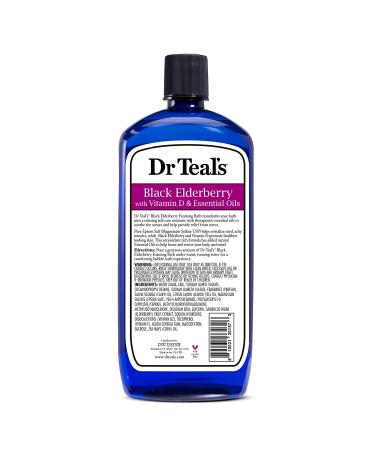 Dr Teal's Foaming Bath Black Elderberry with Vitamin D 34 fl oz - Pack of 4 - Buy Online on GoSupps.com