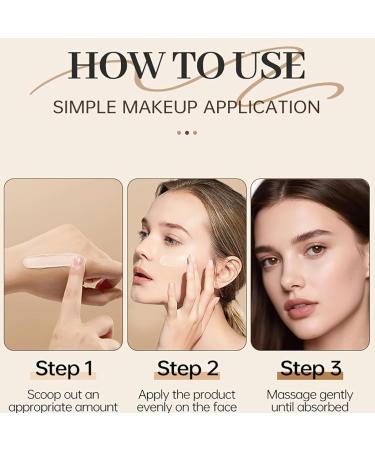  Jingmiger Complexion Foundation for Mature Women | 30ml Soft Matte Waterproof Natural Long-Lasting Liquid Concealer Makeup | For Everyday Wear Travel Dates Work Parties Business - Buy Online on GoSupps.com