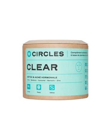 Circles Clear Detox Treatment for Skin and Body - Herbal and Mineral Supplement for Hormonal Acne in Adults - Vegan - Burdock, Nettle, Zinc, Rosemary - 60 Capsules