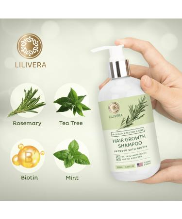 Hair Growth Shampoo | Anti-Hair Loss Solution for Men & Women | Rosemary Mint & Tea Tree Oil | 11.8 fl. oz - Buy Online on GoSupps.com