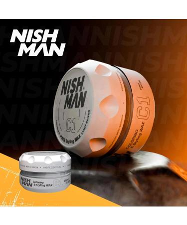  nishman NISHMAN C1 Hair Color Wax - Light Silver 100g - Instant Temporary Color Styling and Hold for All Hair Types - Buy Online on GoSupps.com