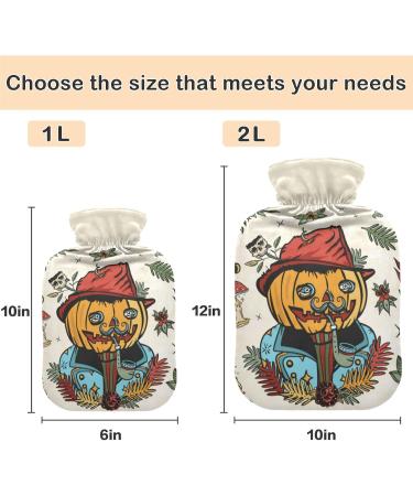 Naanle Halloween Pumpkin Heat Bottle - 1L Hand & Foot Warmer for Pain Relief | MITED Transparent Hot Water Bottle for Cold Therapy - Buy Online on GoSupps.com