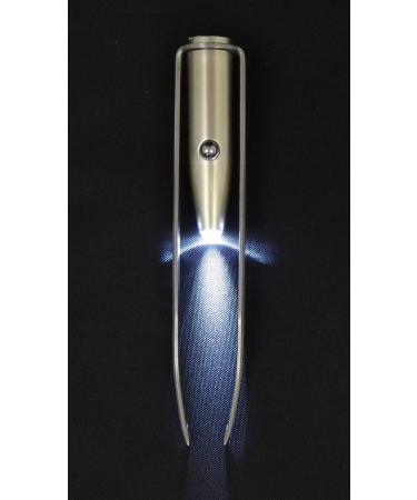 Stainless Steel Make Up LED Light Eyelash Eyebrow Hair Removal Lighted Tweezer - Silver