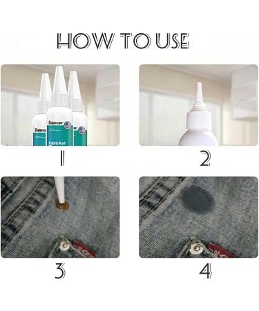 Fabric Rust Removal Cleaner Fabric Rust Stain Remover for Clothes Fabric Rust Stain Remover Strong Clothes Rust Remover Garment Stubborn Stain Cleaner Oil Remover (3PCS-240ML) - Buy Online on GoSupps.com