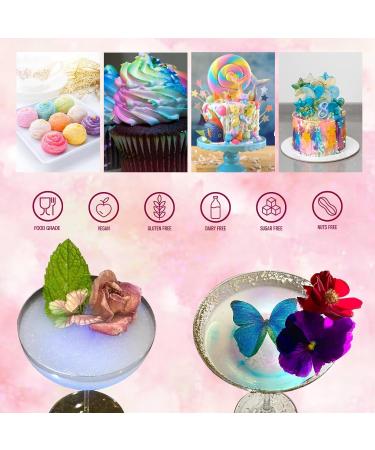 SkyVue Edible Glitter Shimmer for Drinks -5g Edible Luster Dust Rainbow Coloring for DIY Wine Cocktails Champagne Beverages Food Grade Metallic Powder for Cake Gold - Buy Online on GoSupps.com