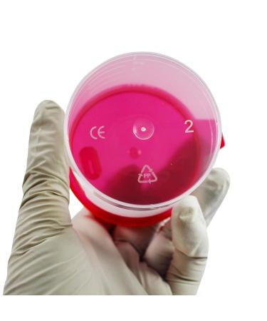 Medi-Inn 125 ml Urine Sample Cups with Red Snap-On Lid - Pack of 500 - Ideal for Clinics & Laboratories - International Shipping Available - Buy Online on GoSupps.com