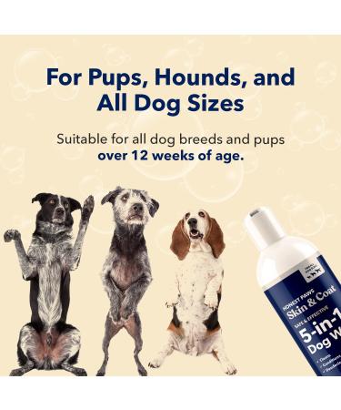Honest Paws 5-in-1 Dog Shampoo & Conditioner - 16 Ounce | Reduces Itch, Hydrates Dry Skin, Decreases Odor and Allergies - Buy Online on GoSupps.com