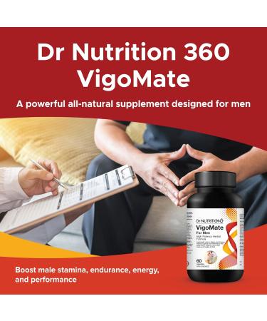 Dr Nutrition 360 - VigoMate For Men - Sustain And Enhance Physical Capability And Performance - Boost Libido - Support Healthy Testosterone Levels - 60 Capsules - Buy Online on GoSupps.com