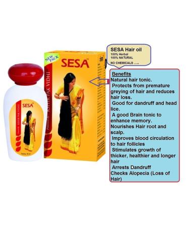 2 X Sesa Hair Oil For Antidandruff Hair Loss Greying Healthy Hair Herbal 90Ml (Ship from India)