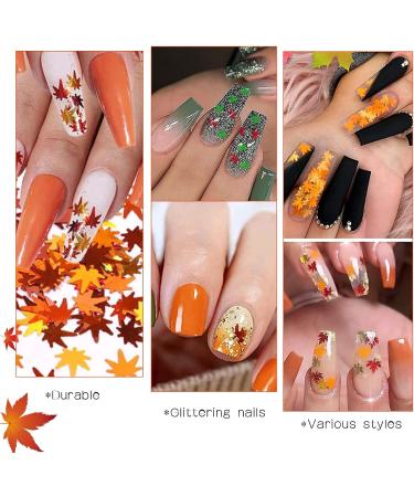 ACDOKUK 12 Colors Autumn Blatt Nail Art Glitter Sequins Perfect Thin Decals for Stunning Autumn Nail Art Decoration - Buy Online on GoSupps.com