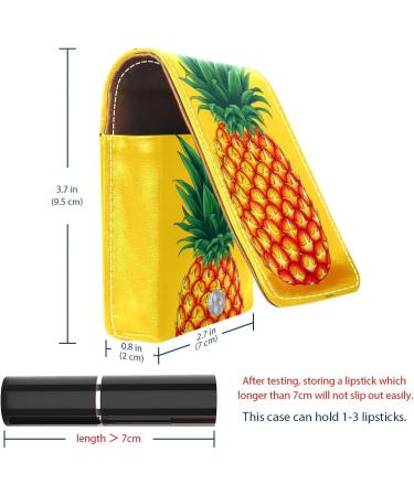 Buy Tropical Summer Theme Leather Lipstick Case & Organizer with Mirror | Mini Lip Gloss Holder Bag - Buy Online on GoSupps.com