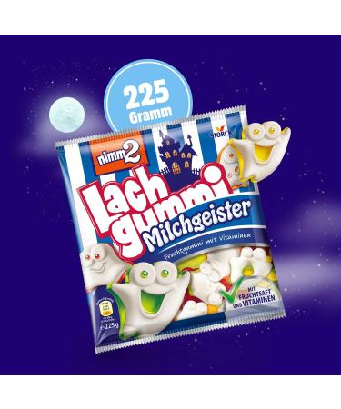 Buy nimm2 Lachgummi Milchgeister 225g - Delicious Fruit Gums with Juice Vitamins & Milk - International Shipping Available - Buy Online on GoSupps.com