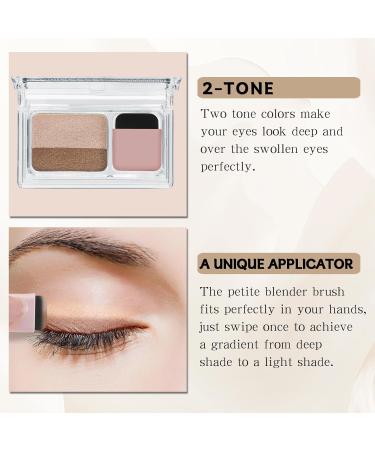 Shop Dual-Color Waterproof Eyeshadow Palette #001 | Long-Lasting Shimmer Eye Makeup with Applicator - International Shipping Available - Buy Online on GoSupps.com