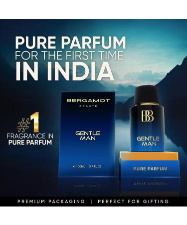Bergamot_Beaute GENTLE MAN Aquatic Pure Parfum | Bergamot Musk & Vanilla | 12+Hrs Long Lasting Perfume for Men | Higher Concentration than EDP 100ML - Buy Online on GoSupps.com