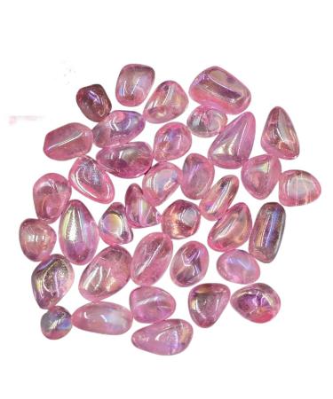 Natural Crystal Rough 100g Bulk Red Electroplated Natural Clear Quartz Crystal Tumbled Stones s Home Decor Gift 20-30mm (Color : Pink Clear Tumbled Size : 100g Bulk) 100g Bulk Pink Clear Tumbled