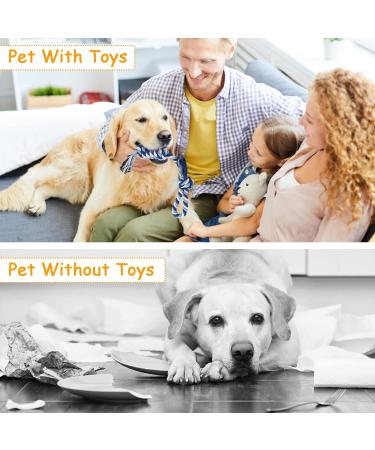 Rio Direct Plush Dog Toys for Small Dogs - 8 Quieted Cotton Rope Toys Non-Toxic & Washable Puppy Toys in Cute Rabbit Style - Buy Online on GoSupps.com